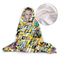 Pikkukuva 6 / 7: Plush Filt Pläd med Huva Simpson 150 cm x ca 125 cm Multicolor one size