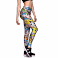 Miniatyrbillede 1 af 3: Mönstrade Färgglada Yoga Leggings 3XL Multicolor