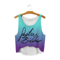 Miniatyrbillede 5 af 5: Justin Fanatic Crop Topp Blue M