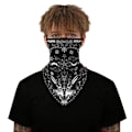Miniatyrbillede 3 af 5: Ansiktsscarf Bandana Baklava Multifunktionsscarfs Tvättbar Black one size