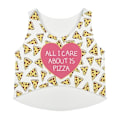 Miniatyrbillede 2 af 5: Allt jag bryr om är Pizza Crop Topp White M