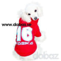 Miniatyrbild 2 av 3: Hundtröja Hooded T-shirt Röd Hundkläder XL Röd XL
