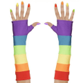 Pikkukuva 2 / 2: Pride Multifärgade fingerlösa handskar Maskerad Multicolor one size