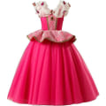 Pikkukuva 1 / 10: Elegant Rosa Prinsessklänning Törnrosa Maskeraddräkt Pink 128