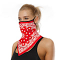 Miniatyrbild 1 av 3: Ansiktsscarf Bandana Baklava Multifunktionsscarfs Tvättbar Röd one size