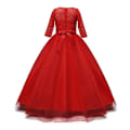 Miniatyrbillede 4 af 5: Prinsess klänning röd elegant Red 140