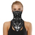 Miniatyrbillede 1 af 5: Ansiktsscarf Bandana Baklava Multifunktionsscarfs Tvättbar Black one size
