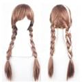 Miniatyrbillede 4 af 6: Peruk Frozen för barn Light brown one size