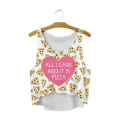 Pikkukuva 3 / 5: Allt jag bryr om är Pizza Crop Topp White M