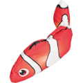 Pikkukuva 3 / 4: Interaktiv Katt Hund Aktivitets Leksak Sprattlande fisk Red one size