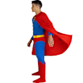 Miniatyrbild 3 av 7: Superman med Ljus och Muskler Maskeraddräkt multifärg M