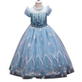Miniatyrbillede 3 af 9: Elsa prinsess klänning Blue 140
