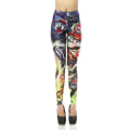 Miniatyrbillede 1 af 5: Leggings med tecknat tryck MultiColor S