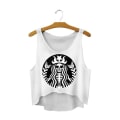 Miniatyrbillede 2 af 3: Star Night Crop Top White XL