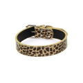 Miniatyrbillede 4 af 5: Hundhalsband Läderhalsband Leopard M 2.0 x 42 cm Pink M
