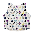 Miniatyrbillede 2 af 4: Emoji Crop Top MultiColor S