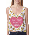 Miniatyrbillede 1 af 5: Allt jag bryr om är Pizza Crop Topp White XL