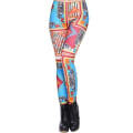 Pikkukuva 1 / 4: Färgglada mönstrade leggings Multicolor one size