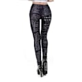 Miniatyrbillede 5 af 5: Mönstrade leggings med text Black S