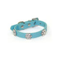 Miniatyrbild 4 av 8: Hundhalsband med stenar i form av blomma M 2.0 x 42 cm LightBlue M