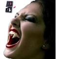 Pikkukuva 1 / 5: Vampyrtänder 2,6 cm 2-pack med blodampuller Halloween White one size
