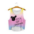 Miniatyrbillede 2 af 3: Crop topp Never Stop Dreaming MultiColor M