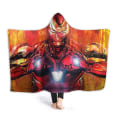 Pikkukuva 2 / 6: Plush Filt Pläd med Huva Ironman 125 cm x ca 100 cm Multicolor one size