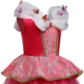 Miniatyrbild 5 av 10: Elegant Rosa Prinsessklänning Törnrosa Maskeraddräkt Rosa 128