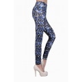 Miniatyrbild 3 av 3: Svarta Leggings med blå rosor Svart one size