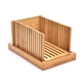 Miniatyrbild 1 av 10: Vikbar brödskärare i bambu, snabb skärguide för rostat bröd, kökstillbehör