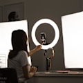 Miniatyrbillede 5 af 9: 26 cm Selfie-lampe, Stativ & Mobilholder - Perfekt Belysning