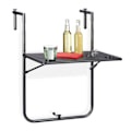 Miniatyrbillede 1 af 9: Balkonbord foldbart sort