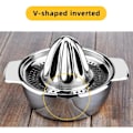 Miniatyrbillede 3 af 5: Manuel Citruspresser Rustfrit Stål Appelsinpresser Citronpresser Appelsin Juicer Opvaskemaskine Sikker til Appelsiner Citroner Limefrugter CDQ