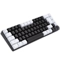 Miniatyrbillede 6 af 8: Membran Gaming Tastatur 68 taster RGB Baggrundsbelyst Ergonomisk USB-interface Computertastatur til Win System Office Familie Hvid Sort