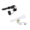 Pikkukuva 1 / 6: Mobiilifläkt: Micro USB/Lightning, Hiljainen & Kompakti