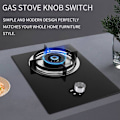 Miniatyrbilde 5 av 5: 5 stk metallgasskomfyrknotter 8 mm komfyrkontrollområde ovnsknott brennerknott gasskomfyrbryter erstatning