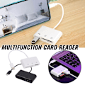 Miniatyrbild 3 av 11: USB-C 3-i-1 Hub-konverterare Typ C-adapter SD-kortläsare för Mac