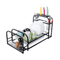 Miniatyrbilde 4 av 6: Elegant Oppvaskstativ: Dryppbrett, Oppbevaring & Stilig Design