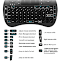 Miniatyrbild 7 av 7: Trådlöst Mini-tangentbord Fjärrkontroll Pekplatta Mus Combo Controller med RGB-bakgrundsbelysning för Smart TV Android TV-box PC IPTTV 2,4 GHz