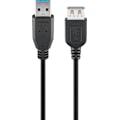Miniatyrbillede 1 af 2: USB-forlængerkabel, USB 3.0, 5 m, sort