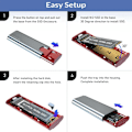 Miniatyrbillede 6 af 8: M2 SSD Följe M.2 NVMe SATA SSD Kabinet Adapter 10Gbps USB 3.2