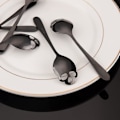 Miniatyrbillede 3 af 5: 15,2 cm sort kranieske, sæt med 6 skelet teskeer kranie i rustfrit stål sukkerske, kaffe- og teomrøringsske, cool mørkt moderigtigt design