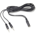 Miniatyrbillede 1 af 4: 2 stk. 3,5 mm hun til 2 han Y Splitter Audio kabel 1,5 meter Sort