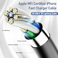 Miniatyrbilde 2 av 6: 2-pakning kompatibel med hurtiglader, 20W Apple hurtiglader, med USB C til Lightning-kabel 2 meter superladeblokk for 11/12/13/14 [L]