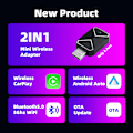 Pikkukuva 2 / 10: 2 IN 1 Mini langaton CarPlay & Android Auto -sovitin iPhone & Androidille – Nauti vapaudesta ilman johtoja