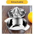 Miniatyrbillede 2 af 5: Manuel Citruspresser Rustfrit Stål Appelsinpresser Citronpresser Appelsin Juicer Opvaskemaskine Sikker til Appelsiner Citroner Limefrugter CDQ