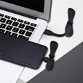 Miniatyrbillede 4 af 5: 2-pak USB mini-ventilator, telefonventilatorer, mini bærbar computer mobil computer co