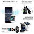 Miniatyrbillede 4 af 5: Smart armbånd 2 i 1 Smart Watch TWS trådløs Bluetooth