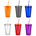 Miniatyrbild 3 av 5: 4 st 450 ml platt lock sugrörskopp transparent täckt mjölktekopp hushålls kaffekopp dubbellager plastkopp dricksvattenkopp (slumpmässig färg)