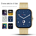 Miniatyrbild 6 av 6: LIGE Ny Bluetooth Samtal Smart Klocka Dam Röstassistent Sport Fitness Armband Vattentät Lday Smartwatch Herr För Android Ios Silikon rosa